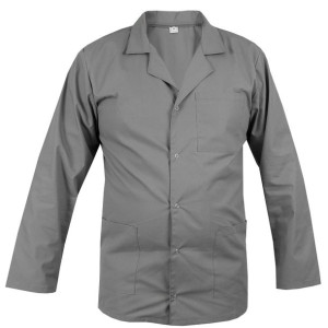 Bluza lekarska medyczna męska z kołnierzem szara - M