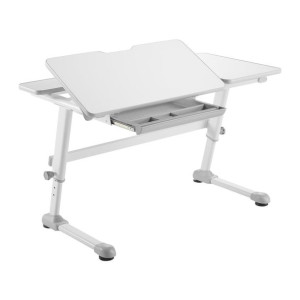 Biurko dla dzieci ergonomiczne Ergo Office, z regulacją wysokości, szare, m