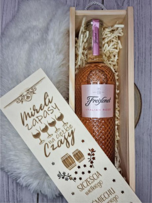 Skrzynka na wino personalizowana ZAPASY NA CIĘŻKIE CZASY