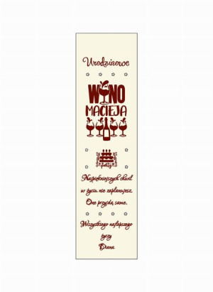 Urodzinowa skrzynka na Wino drewniana personalizowana