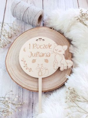Topper LISEK ze sklejki grawerowany - personalizowany