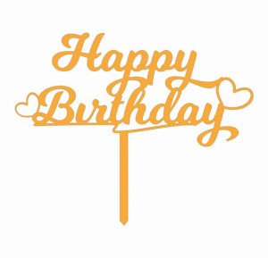 Topper  na tort urodzinowy Happy Birthday SERCA