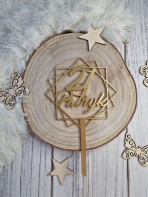 Topper na tort RAMKA personalizowany