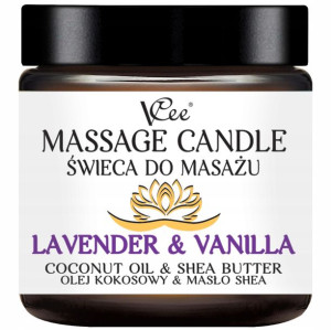 Świeca do masażu ciała Lavender & Vanilla VCee