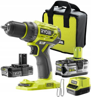 Ryobi Wiertarka Wkrętarka 2+5ah 18v Bezszczotkowa