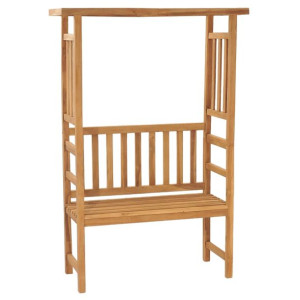 Ławka ogrodowa z pergolą, 115 cm, lite drewno teko