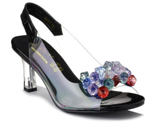 Buty damskie na obcasie przezroczyste DiA X950