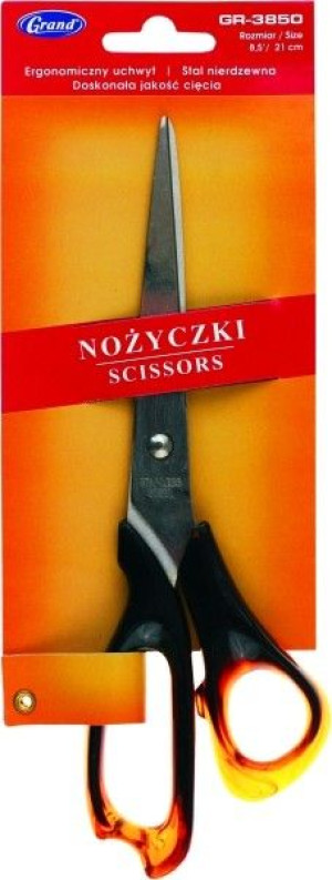 Nożyczki GRAND 21 cm z bursztynową rączką