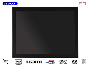 Monitor open frame led 10cali vga hdmi usb bnc av 12v 230v