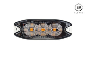 Lampa błyskowa płaska 3x3w led r65 r10 12/24v ip67