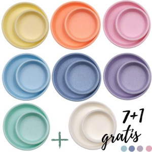 Miniaturowy talerz głęboki miska kolory pastel biżuteria 7+1 gratis