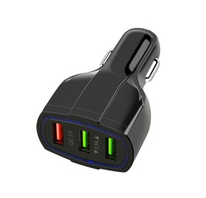 PLS34F Ładowarka sam. qc 3.0 3xusb black
