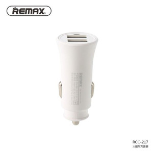 Remax Ładowarka Samochodowa Rocket 2xusb 2,4a Rcc217 Biała