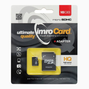Karta Pamięci Imro Microsd 16gb Class 10 Uhs I 100mb/s Z Adapterem Sd