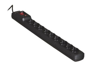 Listwa przeciwprzepięciowa Activejet COMBO 9gn/5m/cz (10A  2300W) 5m  kolor