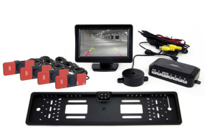 Zestaw czujników tft01 4,3" z kamerą cam-402 led 4 sensory czarne wewnętrzn