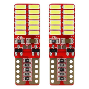 Led canbus 24smd 4014 t10e (w5w) white 12v/24v