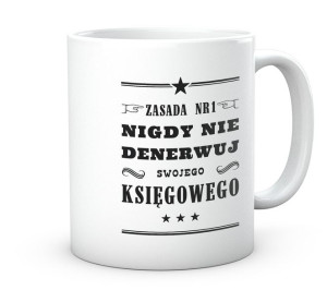 Kubek z nadrukiem prezent do pracy księgowy zasad nr 1