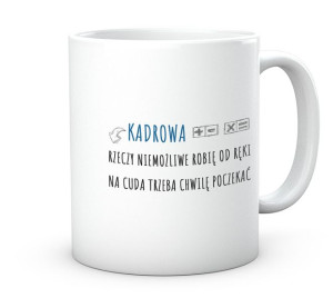 Kubek z nadrukiem prezent do pracy kadrowa