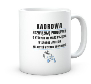 Kubek prezent do pracy. Kadrowa rozwiązuje problemy