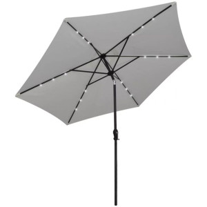 Parasol na wysięgniku z LED, 3 m, biały