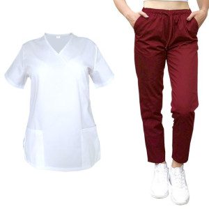 Mundurek medyczny bluza z trokiem spodnie roz. 4XL