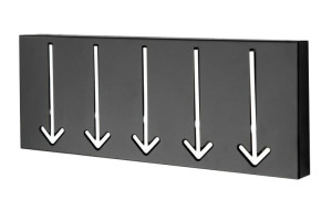 INVICTA wieszak ARROW 5 czarny  - chrom