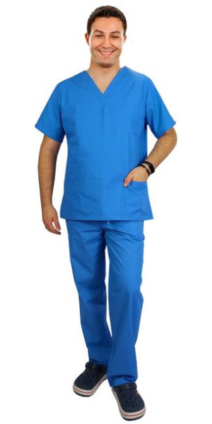 Komplet medyczny męski CLINIC j.niebieski roz. XL