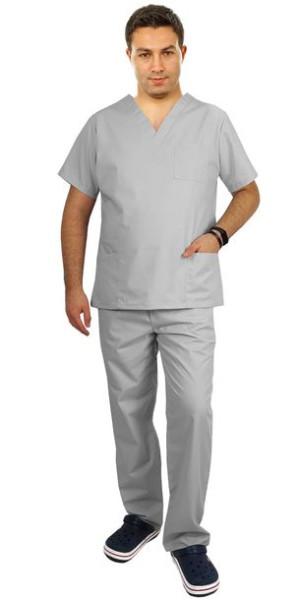 Komplet medyczny męski CLINIC jasny szary roz. 4XL