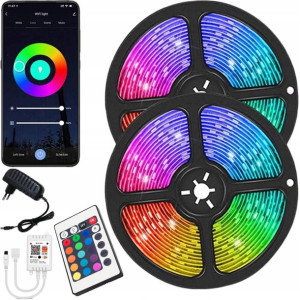 Taśma LED RGB kolorowa 10m + pilot Bluetooth