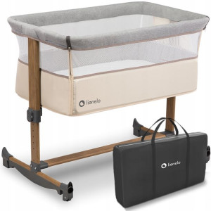 Lionelo Łóżeczko dostawne Leonie turystyczne 3w1 Beige Sand Grey