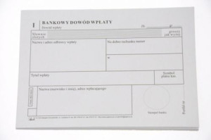 Druk bankowy Dowód Wpłaty A6 60k PAPIRUS II