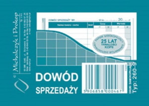 Druk Dowód Sprzedaży wielokopiujący A7 MICHALCZYK&PROKOP 260-9