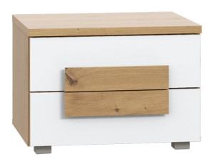 Szafka nocna młodzieżowa ARKINA LBLK02 Dąb Artisan + Biały