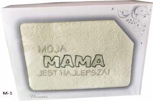 Ręcznik haft w pudełku 70x140 Prezent dla Mamy Moja Mama jest najlepsza