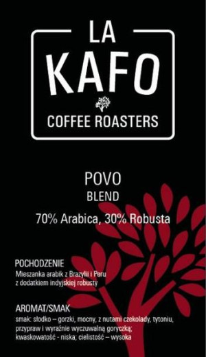 La Kafo Povo Blend 70% Arabica, 30% Robusta 500g