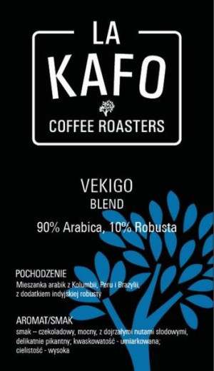La Kafo Vekigo Blend 90% Arabica, 10% Robusta 250g