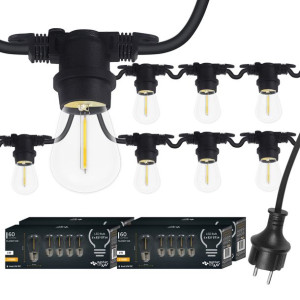Girlanda OGRODOWA LAMPKI LED 20m + 20x Żarówki E27