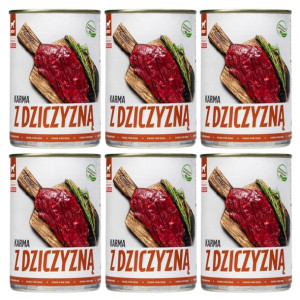 Pakiet Bult Tuf Tuf Mokra Karma Dla Psa Mielonka z Dziczyzną 6 x 400 g