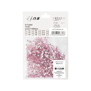 Cyrkonie do paznokci szklane ss10 light rose 1440 szt paczka