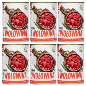 Pakiet Bult Tuf Tuf Mokra Karma Dla Psa Mielonka z Wołowiną 6 x 400 g