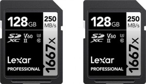 2x Lexar SDXC 128GB Professional 1667x UHS-II U3