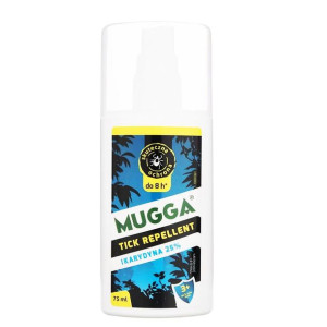 Mugga Spray 25% IKARYDYNA preparat w aerozolu na Komary i Kleszcze