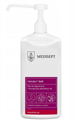 MEDISEPT Velodes soft płyn do higienicznej  dezynfekcji rąk 500 ml