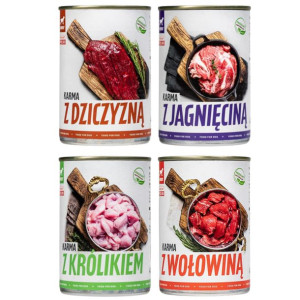 Pakiet Bult Tuf Tuf Mokra Karma Dla Psa Mielonka Mix Smaków 4 x 400 g