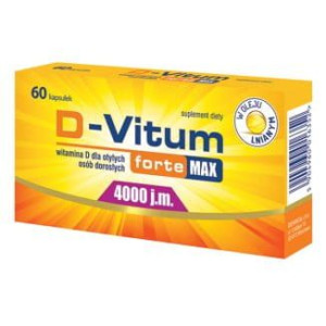 D-Vitum Forte Max 4000 j.m, 60 kapsułek