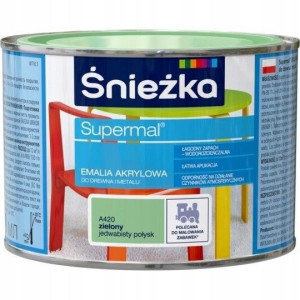 Śnieżka Emalia Akrylowa SUPERMAL 0,4l ZIELONY A420