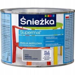 Śnieżka Emalia Akrylowa SUPERMAL 0,4l STALOWY A352