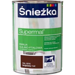 Śnieżka EMALIA OLEJNO-FTALOWA 0,8l Brązowy MAT RAL8016