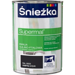 Śnieżka EMALIA OLEJNO-FTALOWA 0,8l Czarny Połysk RAL9005